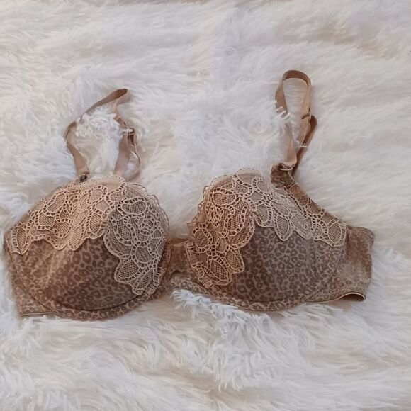 DKNY 34B Lace Animal Print Underwire Bra - Picture 1 of 7